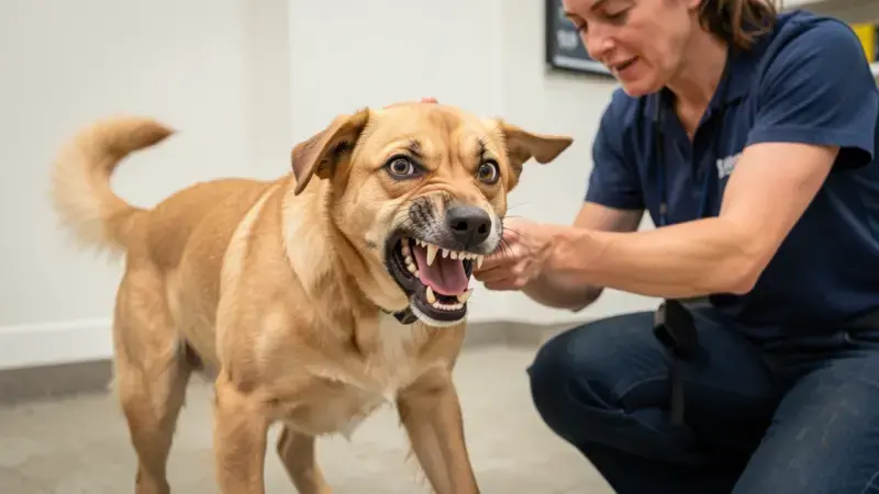 Agresion por miedo en perros - salud canina y cuidados veterinarios para perros