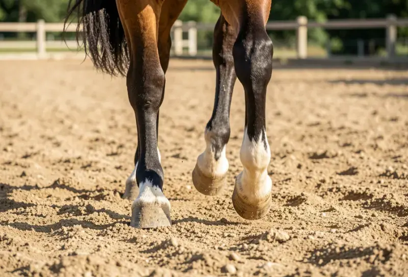 Caballo en entorno natural - medicina equina y cuidados veterinarios - cojera en caballos