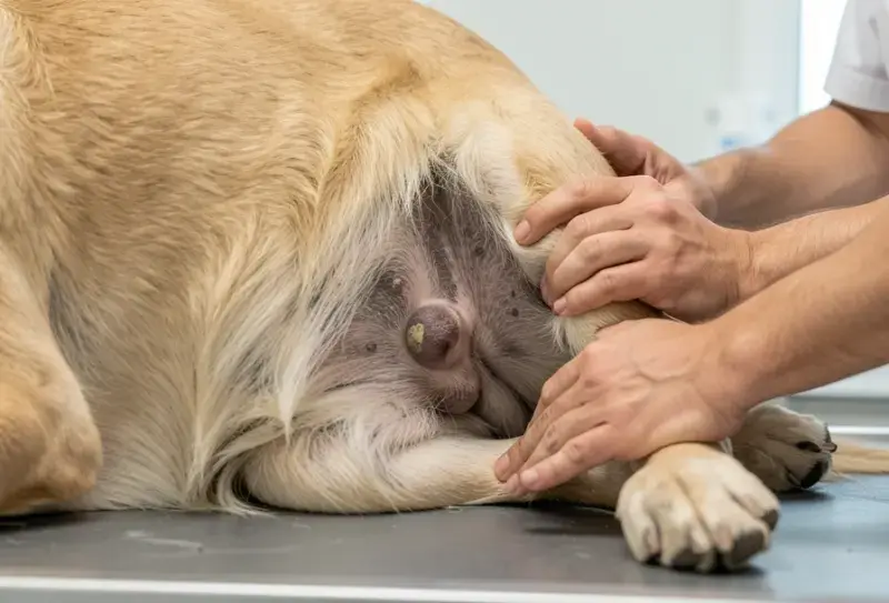 Perro en consulta veterinaria - salud canina y cuidados - condroprotector para perros