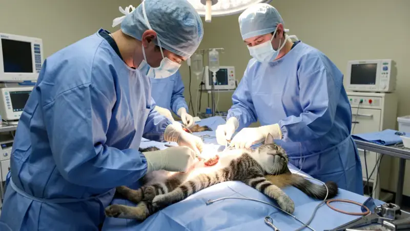 Cuerpo Extraño en Gatos: Hilo, Obstrucción y Cirugía - salud felina y cuidados veterinarios para gatos