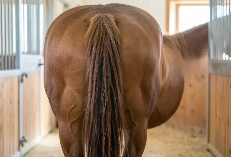 Caballo en entorno natural - medicina equina y cuidados veterinarios - diarrea en caballos