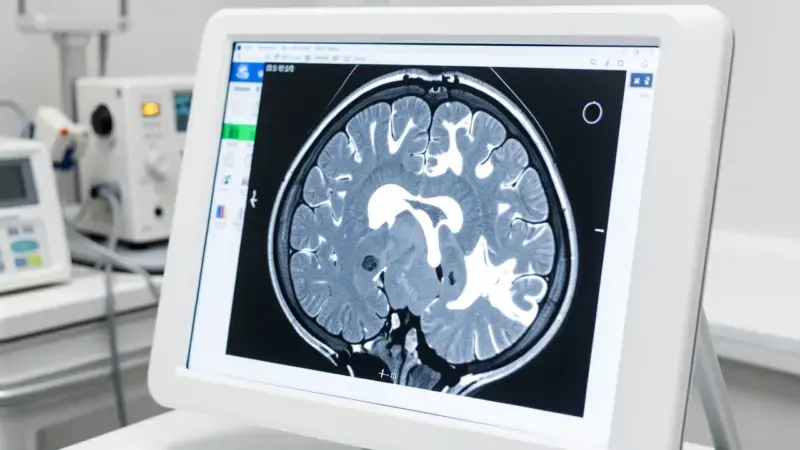 Resonancia magnética cerebral de perro con zonas de inflamación visibles - encefalitis en perros diagnóstico