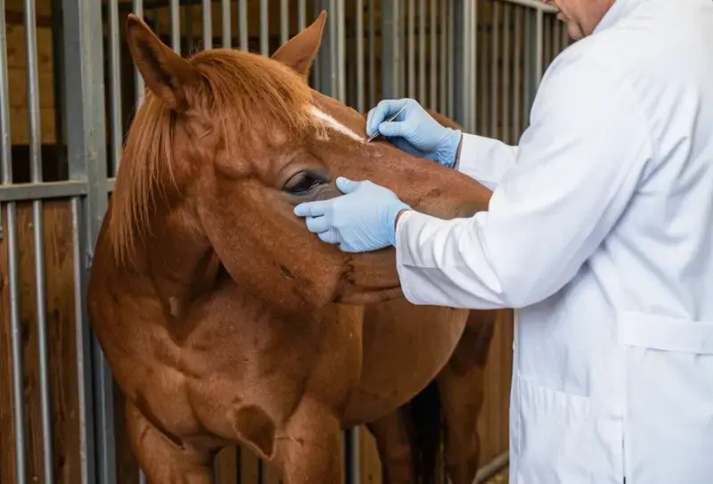 Caballo en entorno natural - medicina equina y cuidados veterinarios - enfermedades venereas caballos