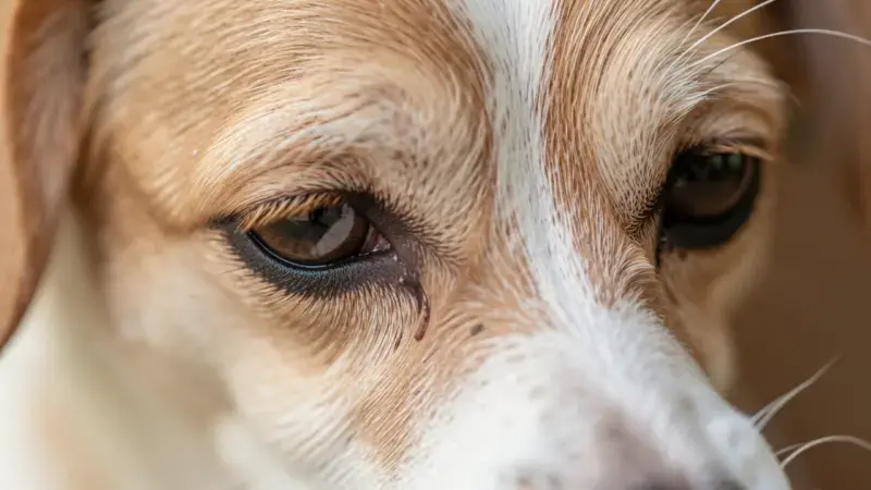 Perro con pequeño bulto en el párpado - orzuelo en perros síntomas
