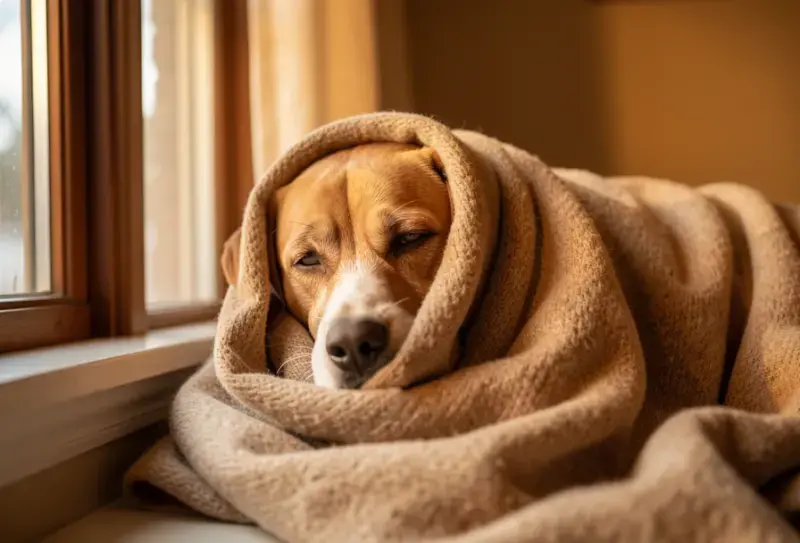 Perro en consulta veterinaria - salud canina y cuidados - resfriado en perros