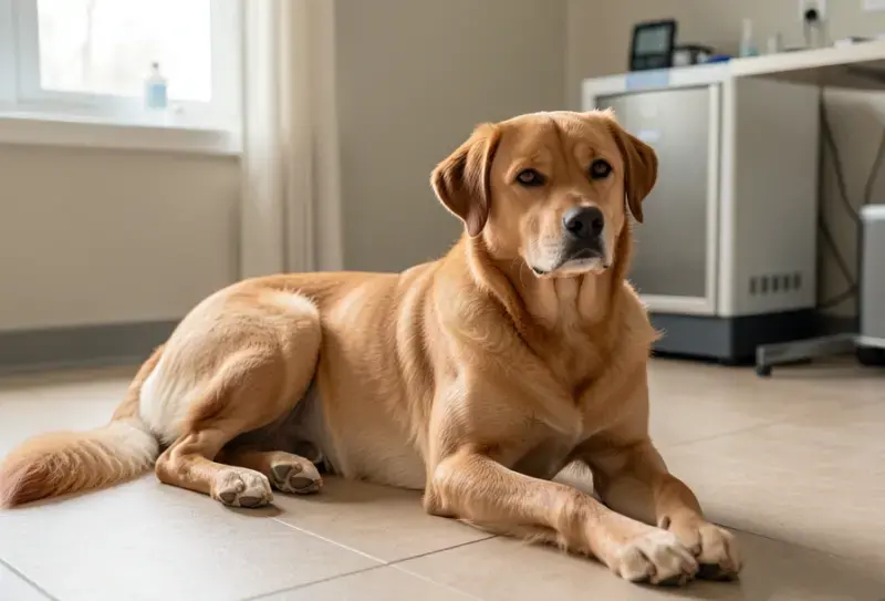 Perro en consulta veterinaria - salud canina y cuidados - se puede dar paracetamol a los perros