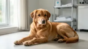 Perro en reposo en casa en ambiente tranquilo - paracetamol y perros toxicidad
