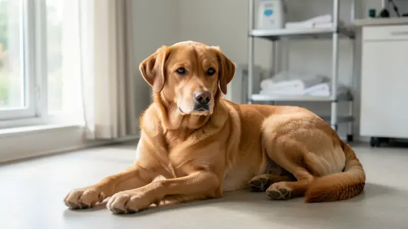 Perro en reposo en casa en ambiente tranquilo - paracetamol y perros toxicidad