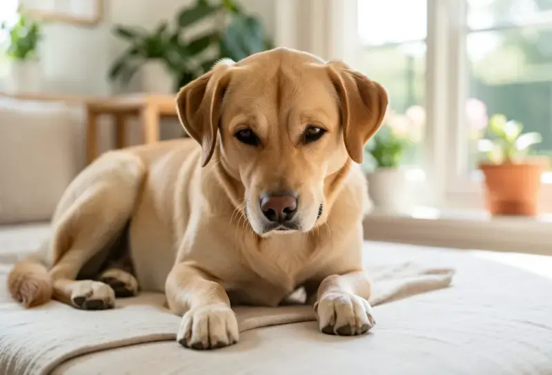 Perro en consulta veterinaria - salud canina y cuidados - temperatura normal de un perro